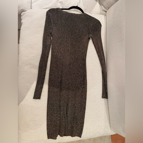 BCBG - Metallic V-Neck Tunic Dress - Picture 2 of 7